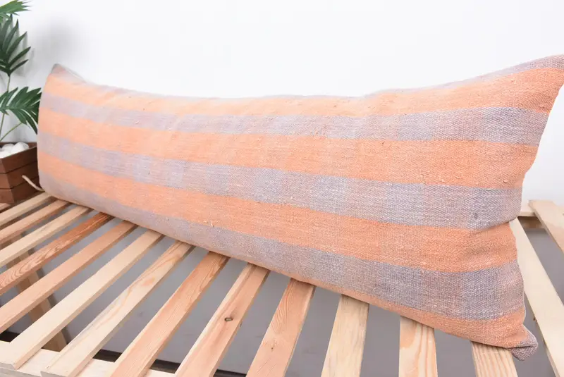 Indoor Cushion, Vintage Kilim Throw Pillow, Pillow Case, 16x48 Gray Pillow Sham, Turkish Pillow, Home Decor Pillow, Designer Throw Cushion Cover - 5