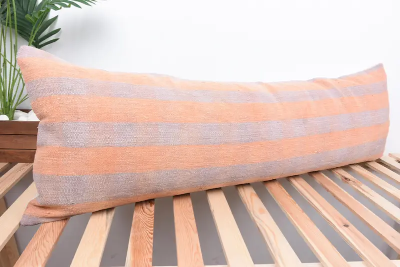 Indoor Cushion, Vintage Kilim Throw Pillow, Pillow Case, 16x48 Gray Pillow Sham, Turkish Pillow, Home Decor Pillow, Designer Throw Cushion Cover - 4