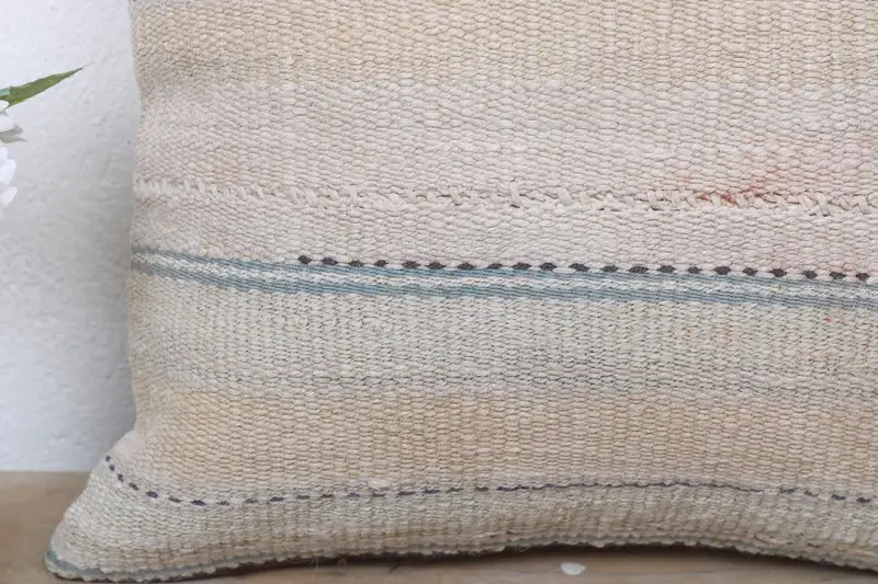 Authentic Pillow Cover, Gift Pillow, Handmade Kilim Cushion, Pillow, 16x16 Beige Pillow Case, Garden Cushion Cover, Turkish Kilim Pillow - 3