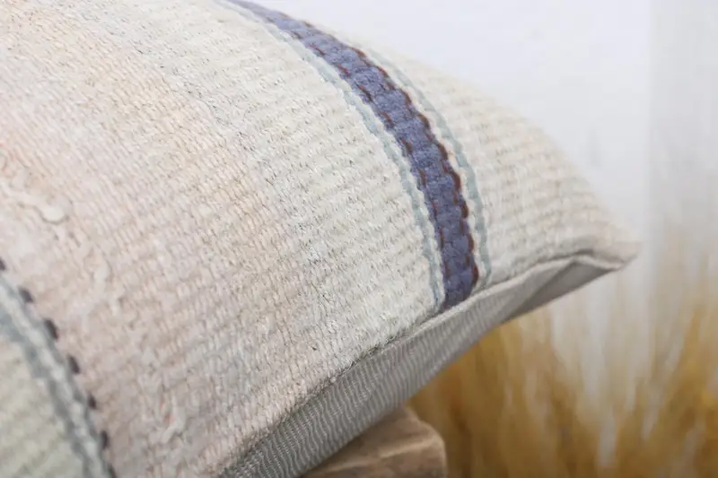 Authentic Pillow Cover, Gift Pillow, Handmade Kilim Cushion, Pillow, 16x16 Beige Pillow Case, Garden Cushion Cover, Turkish Kilim Pillow - 6