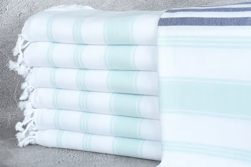 Wedding Gifts Towel, Bachelor Towel, Lightweight towel, Hammam towel, Girls Weekend Getaways Gifts, Bridesmaid Favors, 70x40 Cotton Striped Towel - 1