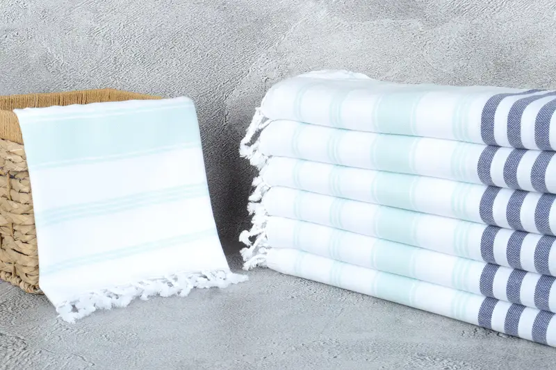 Wedding Gifts Towel, Bachelor Towel, Lightweight towel, Hammam towel, Girls Weekend Getaways Gifts, Bridesmaid Favors, 70x40 Cotton Striped Towel - 3