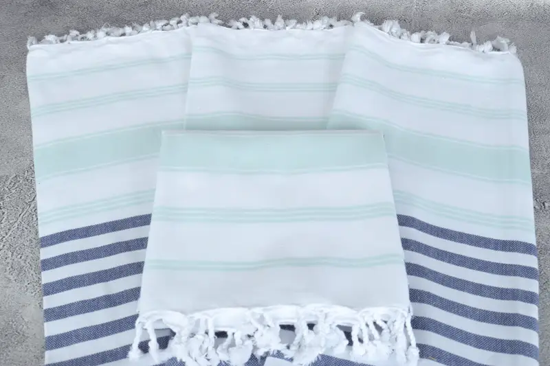 Wedding Gifts Towel, Bachelor Towel, Lightweight towel, Hammam towel, Girls Weekend Getaways Gifts, Bridesmaid Favors, 70x40 Cotton Striped Towel - 4