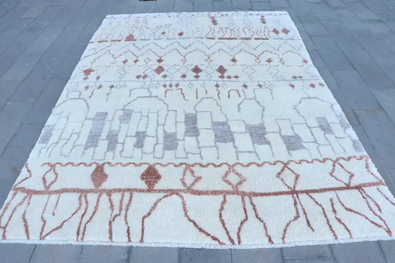 Elegant Beige Rug, 8.7x12 ft Solid Comfort