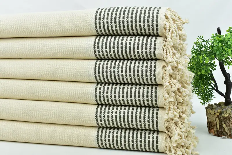 70x36 Cotton Striped Towel, Bridesmaid Gift, Gift Boxes Towel, Beach towel, Kids Beach Towel, Thin towel, Bachelorette Party Gifts, Organic Towel - 3