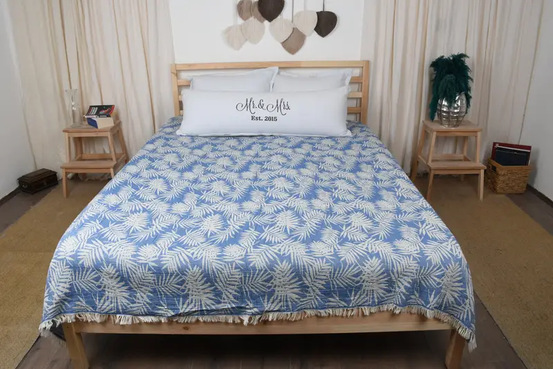 Bedspread, 100x80 Cotton Floral Patterned Towel, Halloween Blanket, Wedding Favors, Wedding Hand Made Gift, Turkish Blanket, Couch Throw Blanket - 5