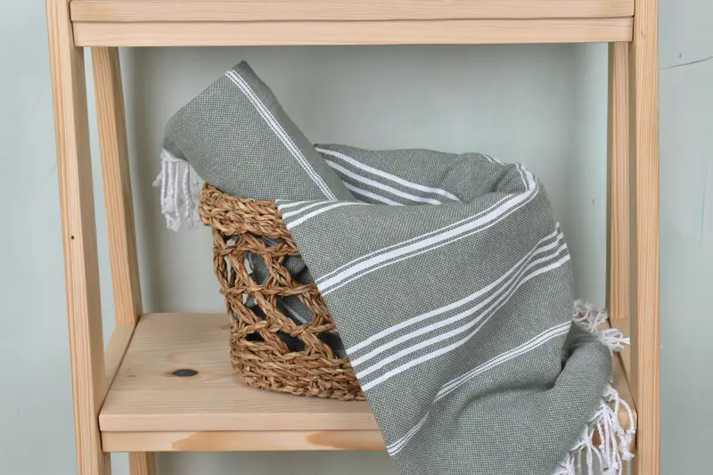Turkish towel, 70x40 Cotton Striped Towel, Handwoven Turkish Towel, Customized Turkish Towel, Monogram Turkish Towel, Grandma Gift, Wedding Favors - 4