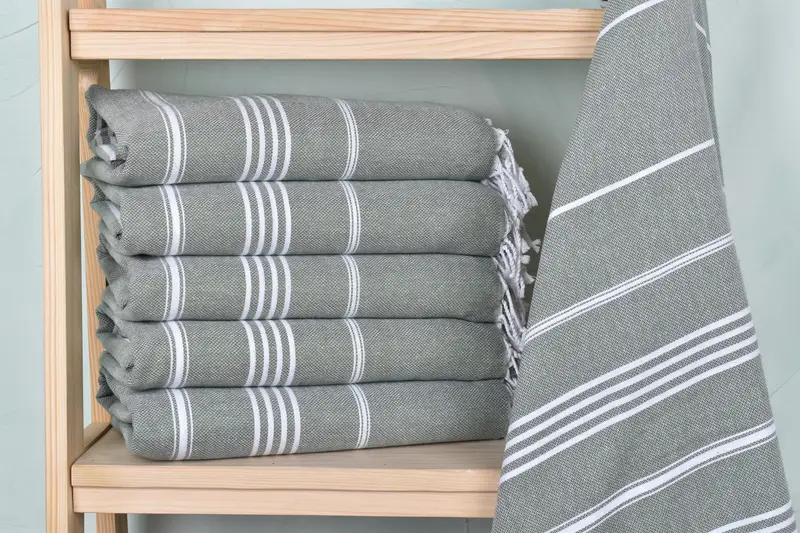 Turkish towel, 70x40 Cotton Striped Towel, Handwoven Turkish Towel, Customized Turkish Towel, Monogram Turkish Towel, Grandma Gift, Wedding Favors - 2