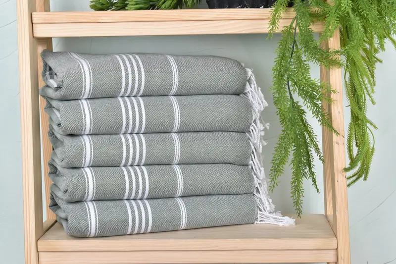 Turkish towel, 70x40 Cotton Striped Towel, Handwoven Turkish Towel, Customized Turkish Towel, Monogram Turkish Towel, Grandma Gift, Wedding Favors - 1