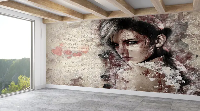 Custom Wall Paper,Modern Wall Painting,Wall Paper Peel and Stick,3d Wall Paper,Abstract Wall Paper,Contemporary Wall Art, - 1