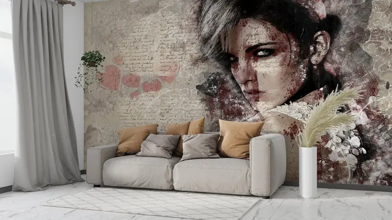 Custom Wall Paper,Modern Wall Painting,Wall Paper Peel and Stick,3d Wall Paper,Abstract Wall Paper,Contemporary Wall Art, - 9