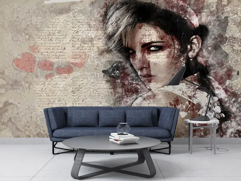 Custom Wall Paper,Modern Wall Painting,Wall Paper Peel and Stick,3d Wall Paper,Abstract Wall Paper,Contemporary Wall Art, - 2