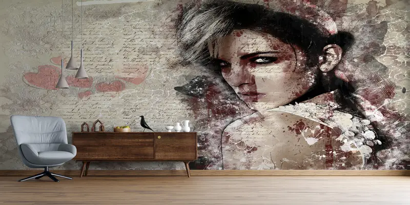 Custom Wall Paper,Modern Wall Painting,Wall Paper Peel and Stick,3d Wall Paper,Abstract Wall Paper,Contemporary Wall Art, - 3