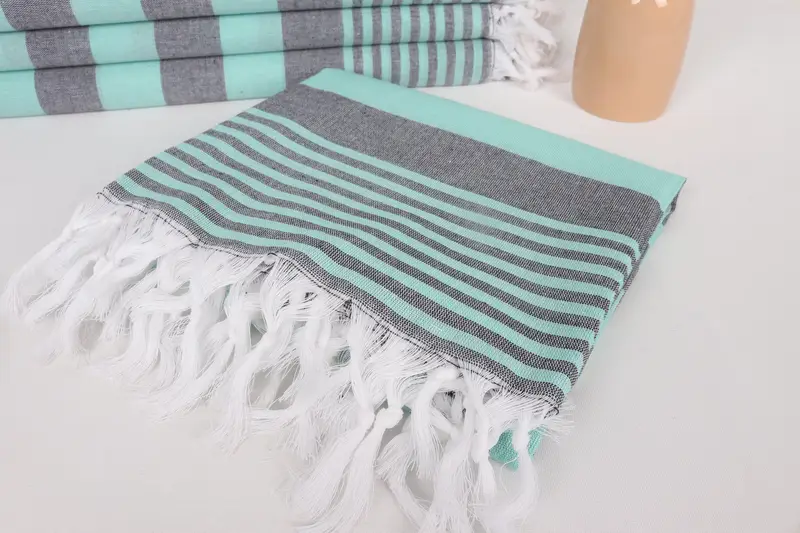 Mother Of The Groom Gift, Holiday Towel, Quick-dry peshtemal, Oversized Beach Towel, 68x36 Cotton Striped Towel, Lightweight towel, Wedding Favors - 5