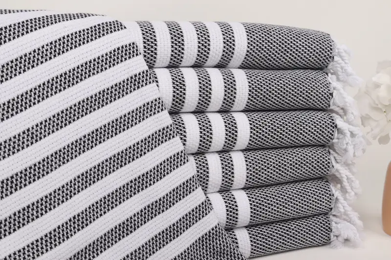 Beach Size Towel, Gift For Mom, Beach Towel Bulk, Personalized Bridesmaid Gift, Custom Wedding Towel, Gift For Her, 68x40 Cotton Striped Towel - 1