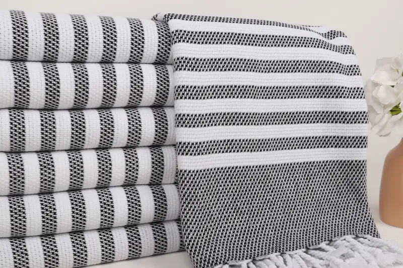 Beach Size Towel, Gift For Mom, Beach Towel Bulk, Personalized Bridesmaid Gift, Custom Wedding Towel, Gift For Her, 68x40 Cotton Striped Towel - 2