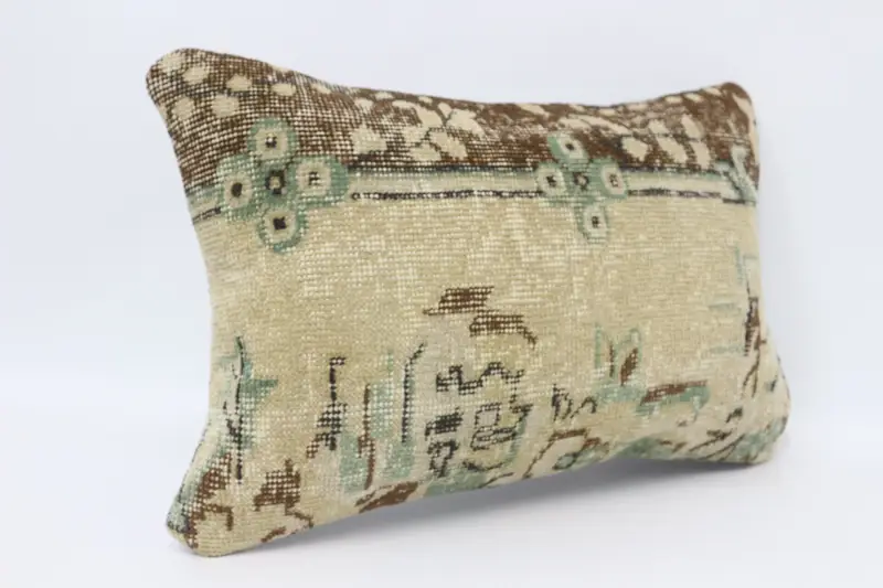 Ethnic Throw Pillow Cover, 16x24 Beige Pillow Sham, Cushion Cover, Kilim Pillow Cover, Boho Pillow, Pillow for Sofa, Vintage Cushion Cover - 3