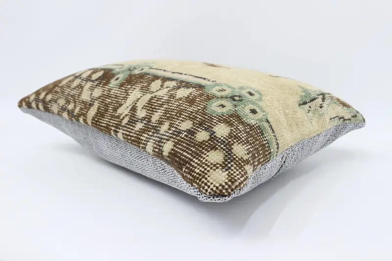 Ethnic Throw Pillow Cover, 16x24 Beige Pillow Sham, Cushion Cover, Kilim Pillow Cover, Boho Pillow, Pillow for Sofa, Vintage Cushion Cover - 6