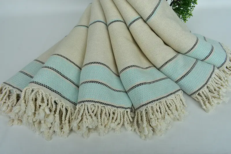 Regalos de despedida de soltera, toalla de spa, regalos de novia, monograma de toalla turca, regalos personalizados, toalla turca absorbente, toalla a rayas de algodón 70x36 - 4