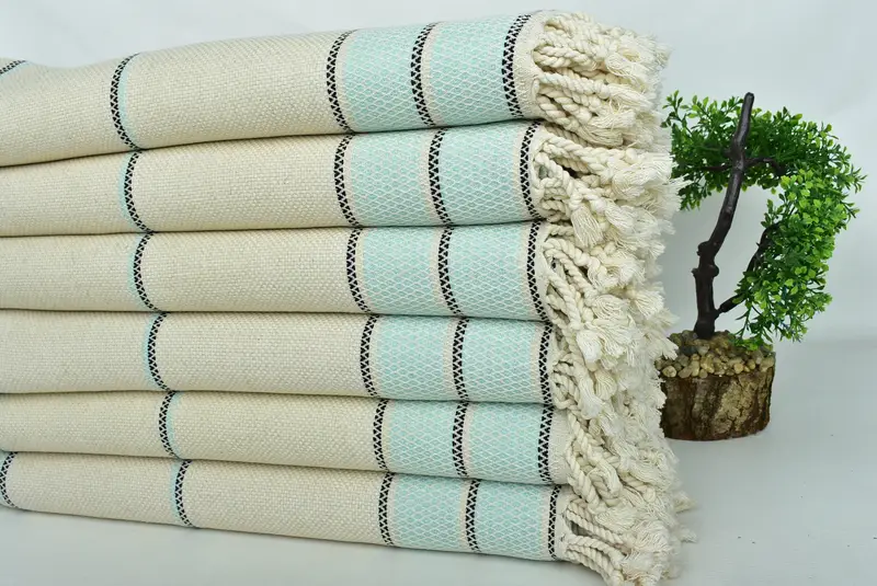 Regalos de despedida de soltera, toalla de spa, regalos de novia, monograma de toalla turca, regalos personalizados, toalla turca absorbente, toalla a rayas de algodón 70x36 - 3