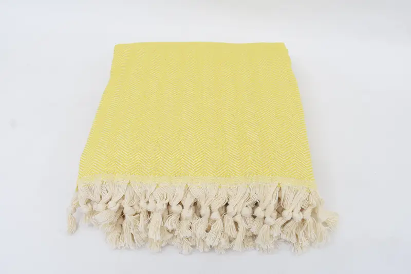 Turkish Beach Blanket, Bedspread, Halloween Blanket, Woven Throw Blanket, Monogram Blanket, 100x80 Cotton Herringbone Towel, Baby Boy Gift - 4