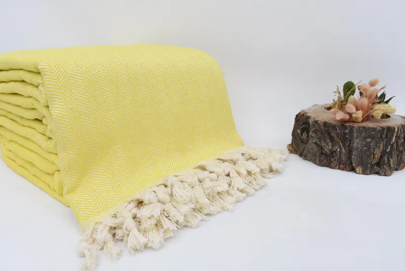 Turkish Beach Blanket, Bedspread, Halloween Blanket, Woven Throw Blanket, Monogram Blanket, 100x80 Cotton Herringbone Towel, Baby Boy Gift - 2