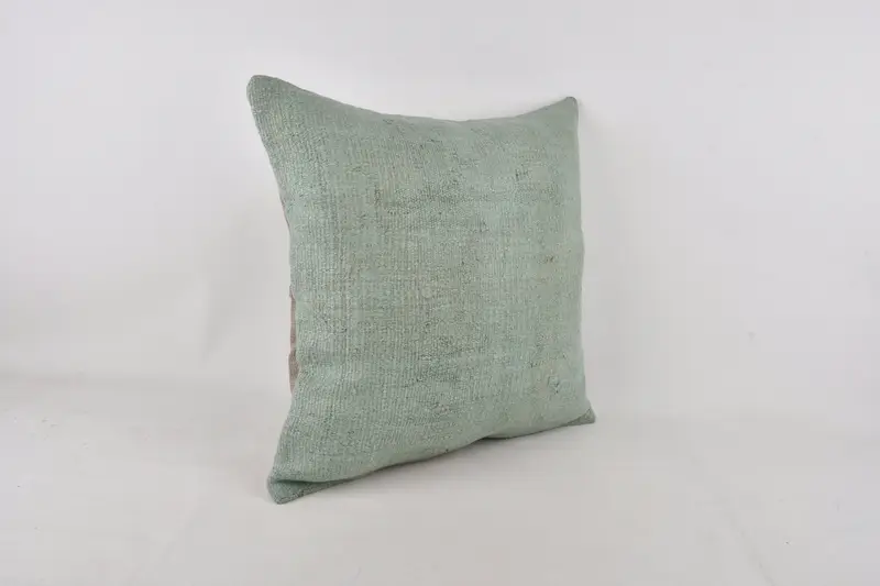 Vintage Pillow, Vintage Kilim Throw Pillow, Pillow, Shabby Chic Pillow Sham, Seat Pillow, Vintage Kilim Pillow, 24x24 Gray Cushion Cover - 3