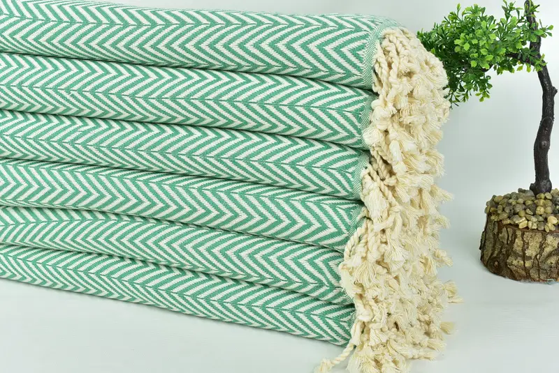 Bridemaids Beach Towel, 70x40 Cotton Zig zag Towel, Wedding Gifts Towel, Custom Gifts, Monogram Towels, Best Friend Gift, Monogram Turkish Towel - 3