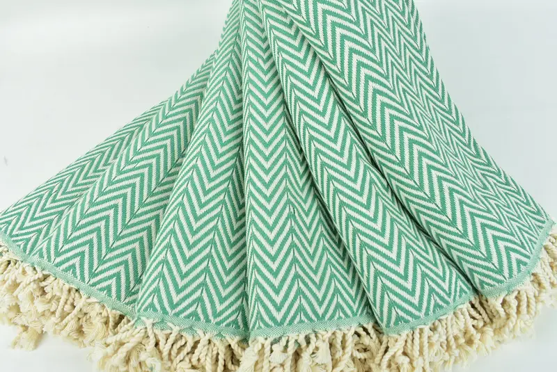 Bridemaids Beach Towel, 70x40 Cotton Zig zag Towel, Wedding Gifts Towel, Custom Gifts, Monogram Towels, Best Friend Gift, Monogram Turkish Towel - 4