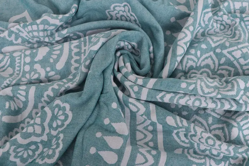 Peshtemal Towel, Bath towel, Beach towel, Turkish fouta towel for outdoor use, Best Friend Gift, Gift For Bride, 74x36 Cotton Floral Patterned Towel - 6