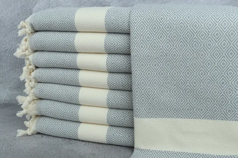 Dark Gray Cotton Hand Towel Monogram Kitchen Towel, 20x36 Inches