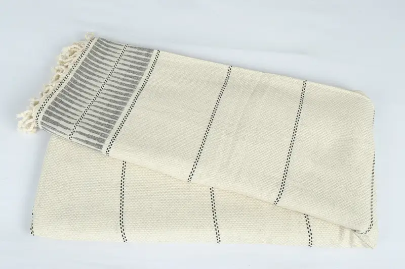 Bridal Shower Favor, Personalized Gifts, Best Wedding Gift, Family Gift Basket, 104x96 Cotton Striped Towel, Boho Throw Blankets, Bridesmaid Gifts - 6