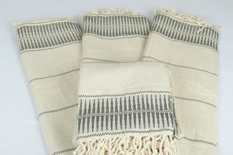 Bridal Shower Favor, Personalized Gifts, Best Wedding Gift, Family Gift Basket, 104x96 Cotton Striped Towel, Boho Throw Blankets, Bridesmaid Gifts - 5