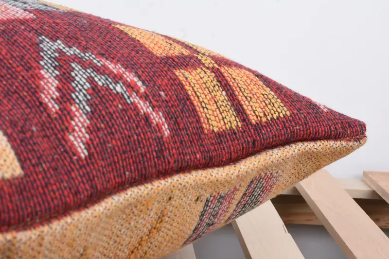 Kilim Cushion Sham, Office Chair Pillow Case, 20x20 Green Pillow Cover, Pillow Case, Turkish Pillow, Kilim Pillow, Couch Pillow Case - 7