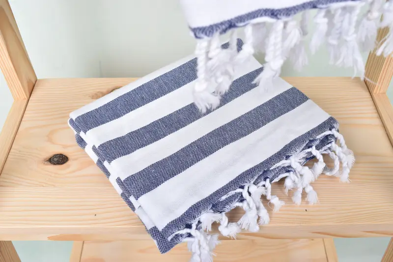 68x36 Cotton Striped Towel, Turkish bath towel for spa, Sand-resistant towel, Monogram Beach Towel, Pool Towels, Home Gift, Bridesmaid Gift - 5