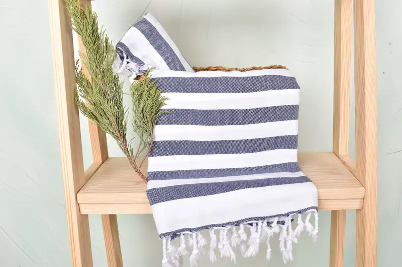 68x36 Cotton Striped Towel, Turkish bath towel for spa, Sand-resistant towel, Monogram Beach Towel, Pool Towels, Home Gift, Bridesmaid Gift - 4
