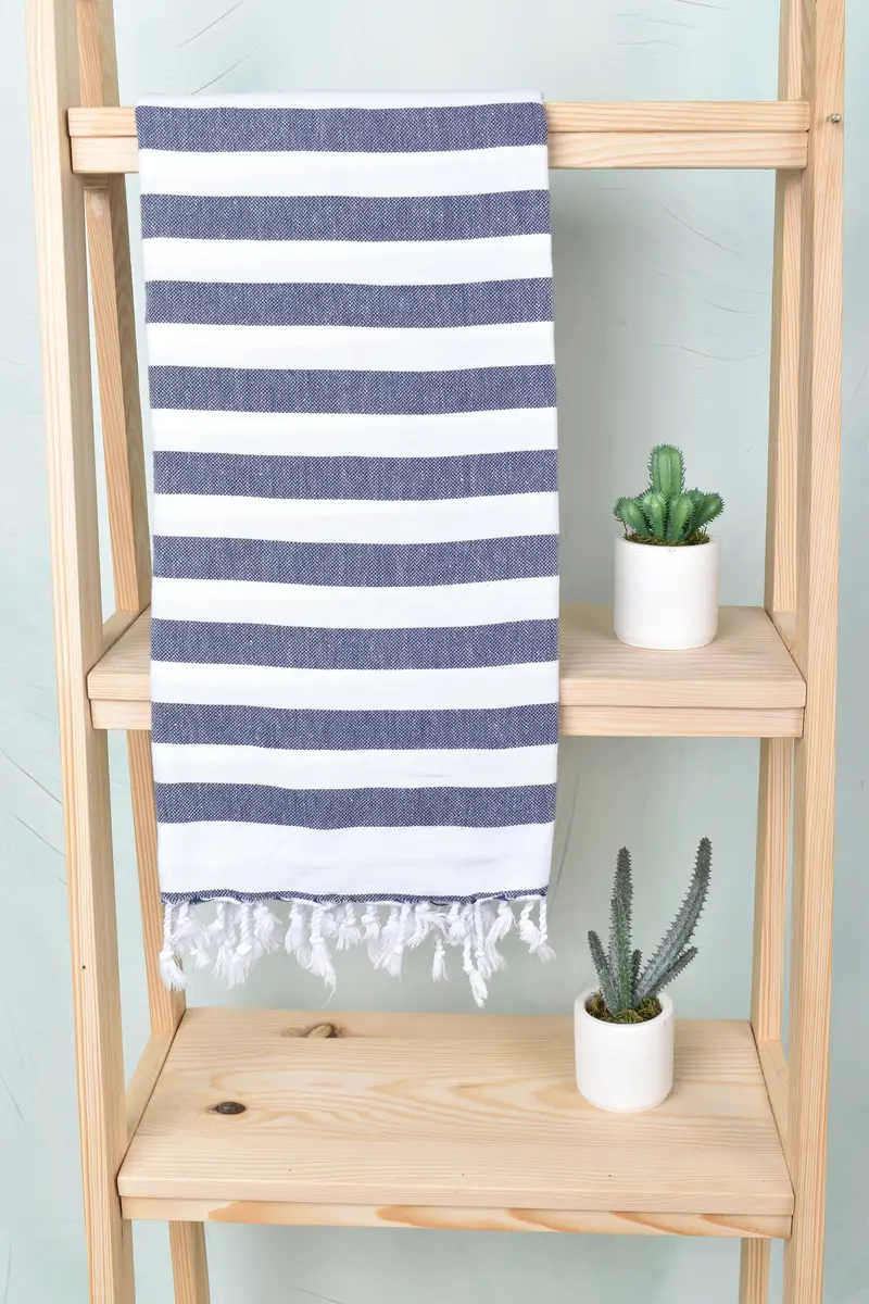 68x36 Cotton Striped Towel, Turkish bath towel for spa, Sand-resistant towel, Monogram Beach Towel, Pool Towels, Home Gift, Bridesmaid Gift - 8