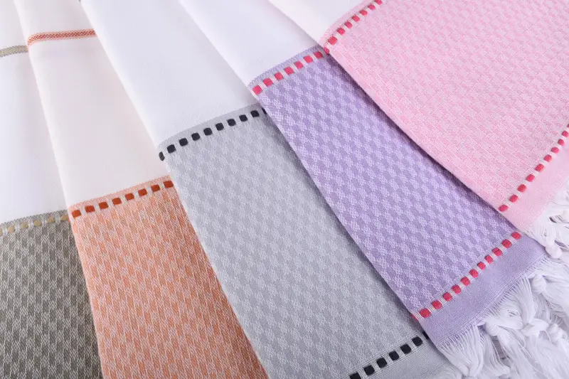 Türkisches Strandtuch aus Baumwolle, 40 x 71 Zoll, Bio, Beige, Mehrzweck