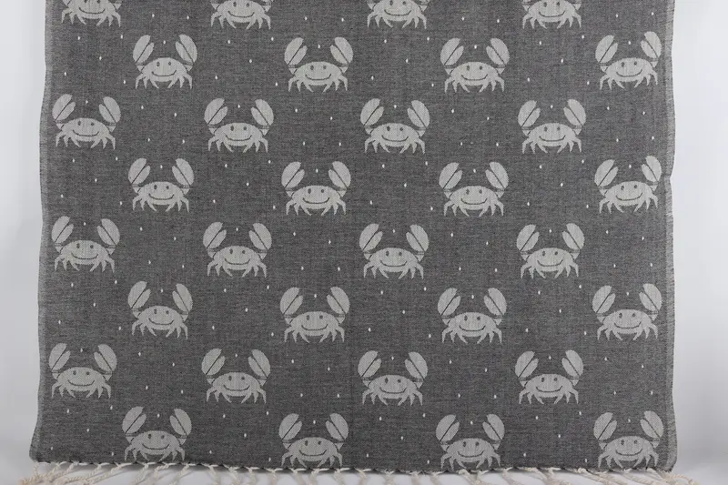 Quick-Dry Beach Towel, Home Gift, Turkish bath towel, Girls Weekend Favors, 68x40 Cotton Crab Design Towel, Turkish Towel Set, Gifts For Him - 1