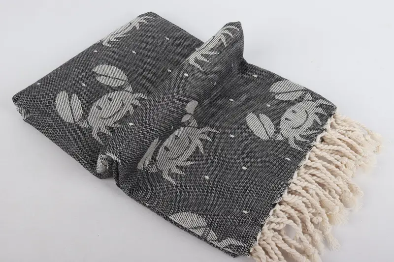 Quick-Dry Beach Towel, Home Gift, Turkish bath towel, Girls Weekend Favors, 68x40 Cotton Crab Design Towel, Turkish Towel Set, Gifts For Him - 7