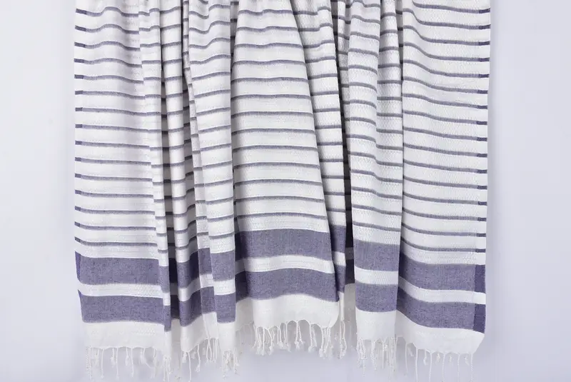 Best Beach Towel, Personalized Turkish Beach Towel, Hammam Towel USA, Bridal Shower Favor, Housewarming Gift, Thin towel, 70x40 Cotton Striped Towel - 8