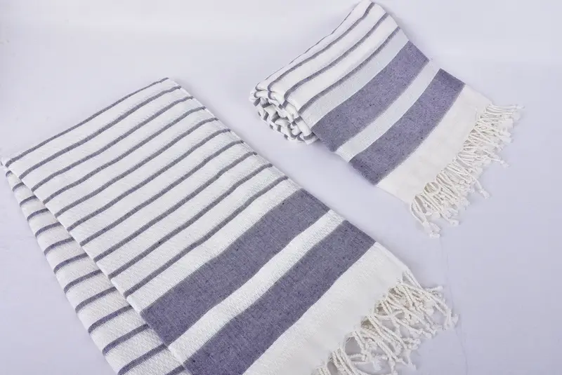 Best Beach Towel, Personalized Turkish Beach Towel, Hammam Towel USA, Bridal Shower Favor, Housewarming Gift, Thin towel, 70x40 Cotton Striped Towel - 7