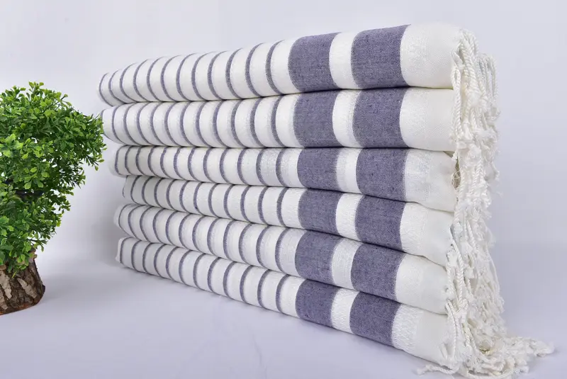 Best Beach Towel, Personalized Turkish Beach Towel, Hammam Towel USA, Bridal Shower Favor, Housewarming Gift, Thin towel, 70x40 Cotton Striped Towel - 3