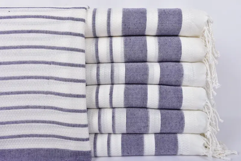 Best Beach Towel, Personalized Turkish Beach Towel, Hammam Towel USA, Bridal Shower Favor, Housewarming Gift, Thin towel, 70x40 Cotton Striped Towel - 1