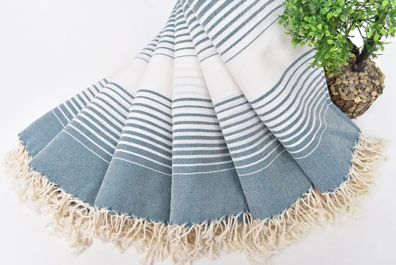 Embroidered Towel, Personalized Gift For Her, Bachelor Party Favors, 60x38 Cotton Striped Towel, Summer Towel, Hammam towel, Bridesmaid Gift Towel - 4