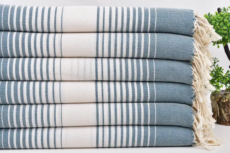 Embroidered Towel, Personalized Gift For Her, Bachelor Party Favors, 60x38 Cotton Striped Towel, Summer Towel, Hammam towel, Bridesmaid Gift Towel - 3