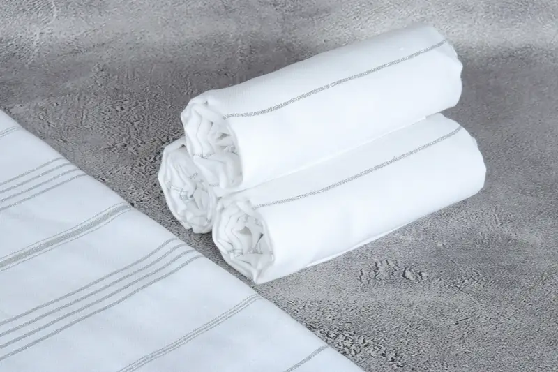 Toalla personalizada, toalla a rayas de algodón 70x40, toalla orgánica, toallas de monograma, favores de Navidad, toalla turca, regalos de decoración del hogar, regalo de inauguración de la casa - 8