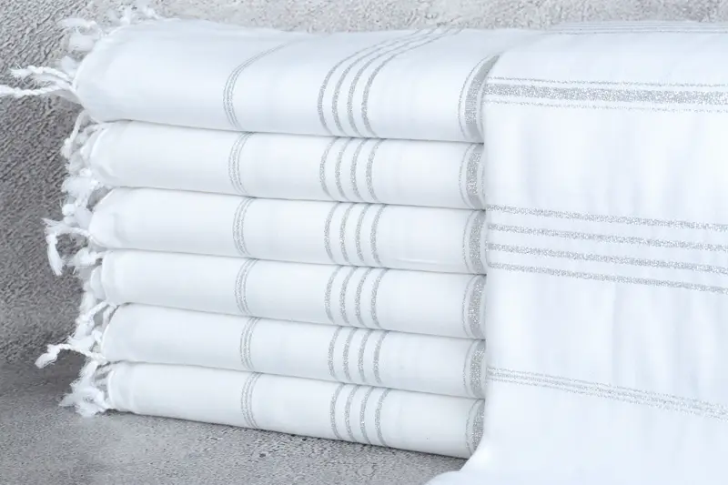 Toalla personalizada, toalla a rayas de algodón 70x40, toalla orgánica, toallas de monograma, favores de Navidad, toalla turca, regalos de decoración del hogar, regalo de inauguración de la casa - 1