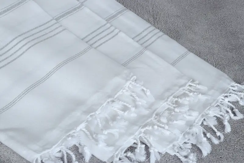 Toalla personalizada, toalla a rayas de algodón 70x40, toalla orgánica, toallas de monograma, favores de Navidad, toalla turca, regalos de decoración del hogar, regalo de inauguración de la casa - 5