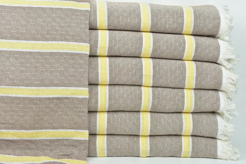 Oversized Beach Towel, Monogram Blanket, Turkish Bedcover, Turkish Blanket, Custom Blanket, Valentines Day Gift For Him, 96x84 Cotton Striped Towel - 1